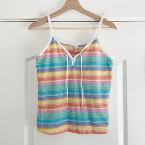 Vintage Avon Fashions Rainbow Striped Camisole - S